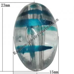 Acrylic Beads Jewelry finding, Oval 23x15mm Sold by Bag