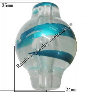 Acrylic Beads Jewelry finding, Lantern 35x24mm Sold by Bag