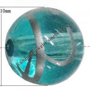 Acrylic Beads Jewelry finding, Round 10mm Sold by Bag
