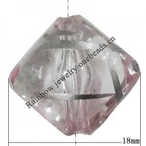 Acrylic Beads Jewelry finding, Diamond 18mm Sold by Bag