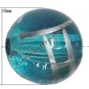 Acrylic Beads Jewelry finding, Round 10mm Sold by Bag