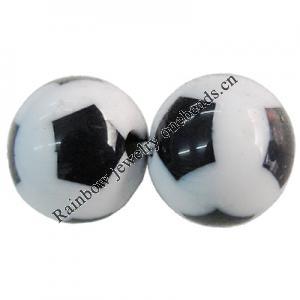 Solid Acrylic Beads, Round 16mm Hole:2mm, Sold by Bag