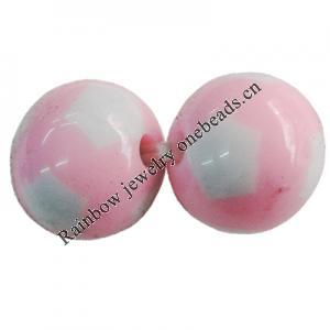 Solid Acrylic Beads, Round 12mm Hole:2mm, Sold by Bag