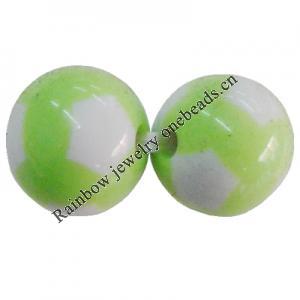 Solid Acrylic Beads, Round 12mm Hole:2mm, Sold by Bag