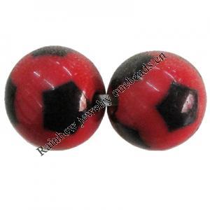 Solid Acrylic Beads, Round 12mm Hole:2mm, Sold by Bag