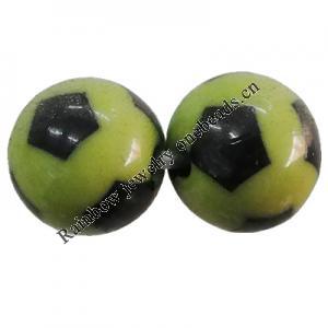 Solid Acrylic Beads, Round 20mm Hole:2mm, Sold by Bag