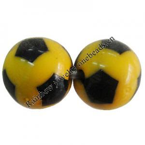 Solid Acrylic Beads, Round 12mm Hole:2mm, Sold by Bag