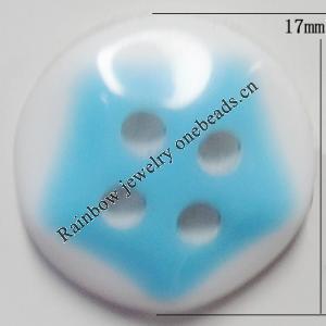 Resin Cabochons, No Hole Headwear & Costume Accessory, Flat Round 17mm, Sold by Bag