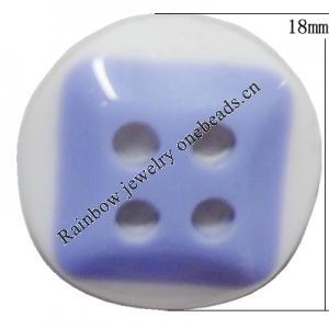 Resin Cabochons, No Hole Headwear & Costume Accessory, Flat Round 18mm, Sold by Bag