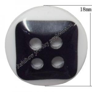 Resin Cabochons, No Hole Headwear & Costume Accessory, Flat Round 18mm, Sold by Bag