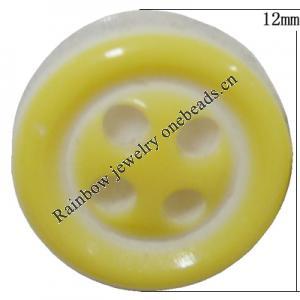 Resin Cabochons, No Hole Headwear & Costume Accessory, Flat Round 12mm, Sold by Bag