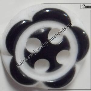 Resin Cabochons, No Hole Headwear & Costume Accessory, Flat Round 12mm, Sold by Bag