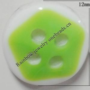 Resin Cabochons, No Hole Headwear & Costume Accessory, Flat Round 12mm, Sold by Bag