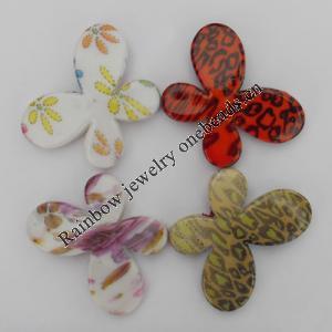 Acrylic Beads, Mix Style & Mix Color 45x34mm, Sold by Bag