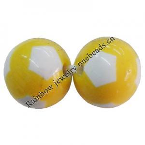 Solid Acrylic Beads, Round 12mm Hole:2mm, Sold by Bag