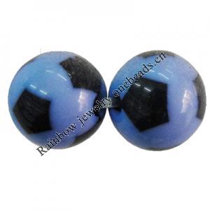 Solid Acrylic Beads, Round 12mm Hole:2mm, Sold by Bag