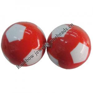 Solid Acrylic Beads, Round 16mm Hole:2mm, Sold by Bag