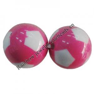 Solid Acrylic Beads, Round 12mm Hole:2mm, Sold by Bag