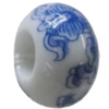 Porcelain beads European style, 15x10mm Hole:6mm Sold by Bag