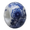 Porcelain beads European style, 15x10mm Hole:6mm Sold by Bag