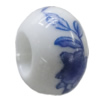 Porcelain beads European style, 15x10mm Hole:6mm Sold by Bag