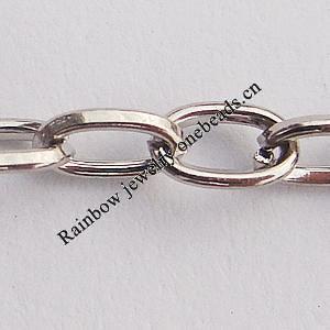 Iron Jewelry Chains, Lead-free Link's size:13x5.5mm, Sold by Group  