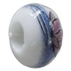 Porcelain beads European style, 15x10mm Hole:6mm Sold by Bag