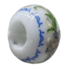 Porcelain beads European style, 15x10mm Hole:6mm Sold by Bag