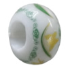 Porcelain beads European style, 15x10mm Hole:6mm Sold by Bag