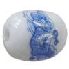 Porcelain beads, Oval 17x14mm Hole:3mm Sold by Bag