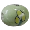 Porcelain beads, Oval 17x14mm Hole:3mm Sold by Bag