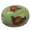 Porcelain beads, Oval 17x14mm Hole:3mm Sold by Bag