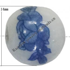 Porcelain beads, Round 14mm Hole:2.5mm Sold by Bag