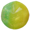 Resin Cabochons, No Hole Headwear & Costume Accessory, Faceted Round，The other side is Flat 14mm, Sold by Bag