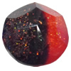 Resin Cabochons, No Hole Headwear & Costume Accessory, Faceted Round，The other side is Flat 14mm, Sold by Bag