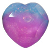 Resin Cabochons, No Hole Headwear & Costume Accessory, Faceted Heart，The other side is Flat 14x14mm, Sold by Bag