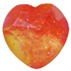 Resin Cabochons, No Hole Headwear & Costume Accessory, Faceted Heart，The other side is Flat 14x14mm, Sold by Bag