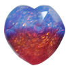 Resin Cabochons, No Hole Headwear & Costume Accessory, Faceted Heart，The other side is Flat 14x14mm, Sold by Bag