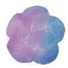 Resin Cabochons, No Hole Headwear & Costume Accessory, Faceted Flower，The other side is Flat 14mm, Sold by Bag