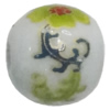 Porcelain beads, Round 14mm Hole:2.5mm Sold by Bag