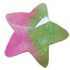 Resin Cabochons, No Hole Headwear & Costume Accessory, Faceted Star，The other side is Flat 14mm, Sold by Bag