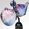 Lampwork Glass Pendant for car Hang, 45x24x76mm, Sold by PC