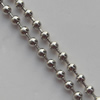 Iron Ball Bead Chains, Lead-free, Bead:3.2mm, Sold by Group