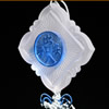 Chinese Knots Lampwork Glass Pendant for car Hang, 88x11x88mm, Sold by PC