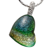 Lampwork Glass Pendant, Heart 36x21x12mm, Sold by PC