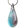 Lampwork Glass Pendant, Teardrop 36x7x48mm, Sold by PC