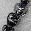 Silver Foil Lampwork Beads, Heart 16mm Hole: About 1.5mm, Sold by PC