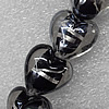 Silver Foil Lampwork Beads, Heart 24mm Hole: About 2mm, Sold by PC