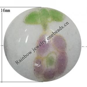 Porcelain beads, Round 16mm Sold by Bag