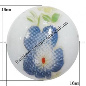 Porcelain beads, Round 16mm Sold by Bag